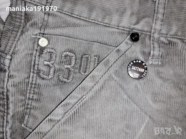 G- Star Raw Denim W33/L34  мъжки кадифени джинси, снимка 3 - Дънки - 47755191