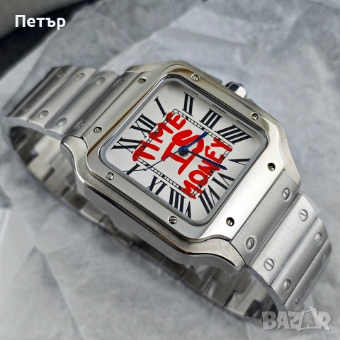 НОВ Мъжки автоматичен Seiko Mod Santos часовник Time is money 
