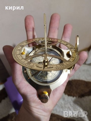 Огромен компас със слънчев часовник, снимка 13 - Антикварни и старинни предмети - 31203596
