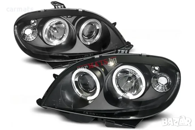 Кристални фарове ANGEL EYES за Citroen Saxo (2000-2004) - черни