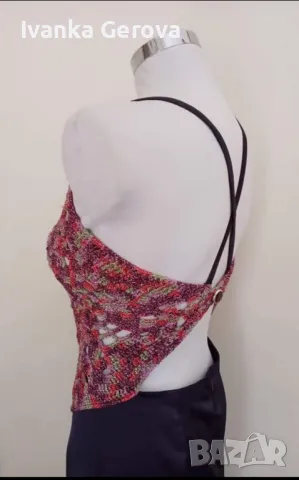 Елегантна рокля от вискоза и ламе, снимка 2 - Рокли - 49366820