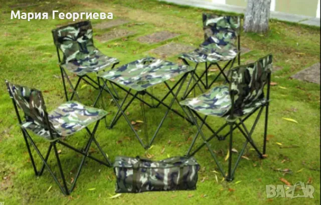 Рибарски комплект, маса със столове, снимка 1