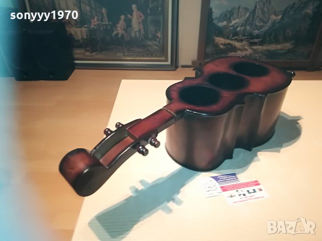 цигулка-дървена за колекция за вино-60х22х16см, снимка 11 - Колекции - 30062949
