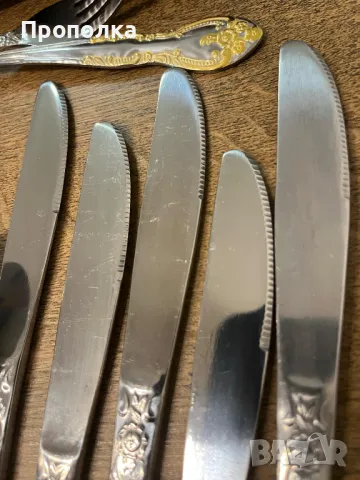 К-т прибори барокови орнаменти за шест души, неупотребявани -24бр., снимка 6 - Прибори за хранене, готвене и сервиране - 49514156