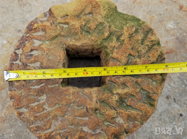 Старо каменно точило от дялан камък , снимка 3 - Декорация за дома - 52192698