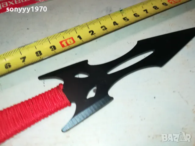 НОЖ-КАМА 20СМ С ЧЕРВЕНА ОПЛЕТКА 1303250736, снимка 4 - Ножове - 49473685
