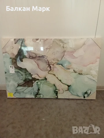 Абстрактна картина 60x90 см върху дървена рамка, снимка 3 - Картини - 50796833