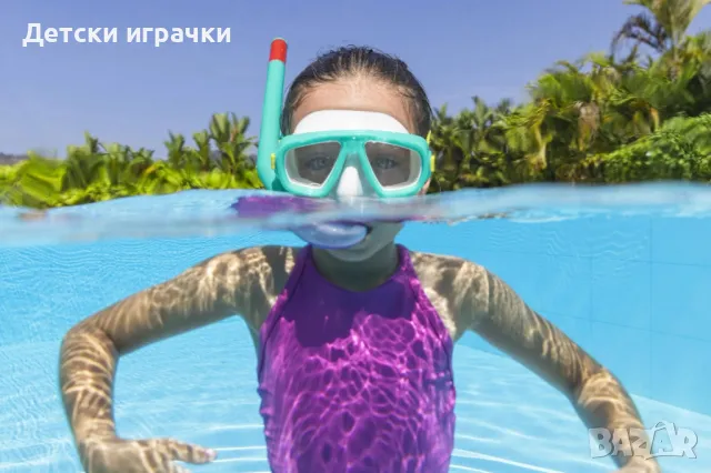 Детски комплект маска и шнорхел за плуване Aqua, Bestway, UV защита, снимка 17 - Други - 50061832