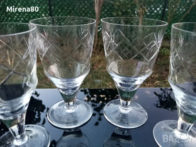 Български кристални чаши за ракия - 4 бр., снимка 2 - Чаши - 55954485