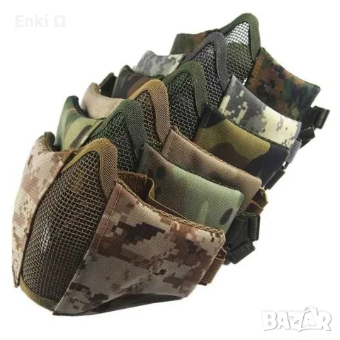 Защитна метална мрежеста маска IDOGEAR PDW за еърсофт – регулируема, дишаща