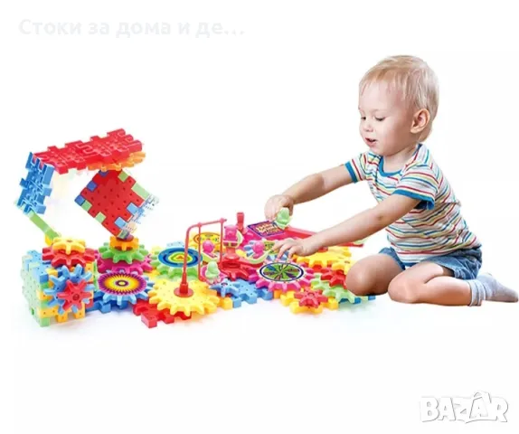 ✨Детски конструктор със зъбчати колела (108 елемента)