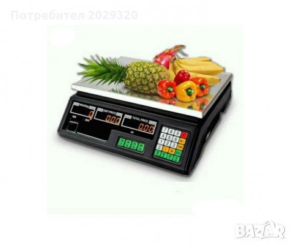  Електронна везна до 40 кг светеща и ценообразуваща 
