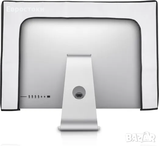 Калъф за монитор 27-28 инча, Kwmobile, бял/черен, текстил. 67*47,5 см. Съвместим с 27-28" монитор, снимка 2 - Други - 48934631