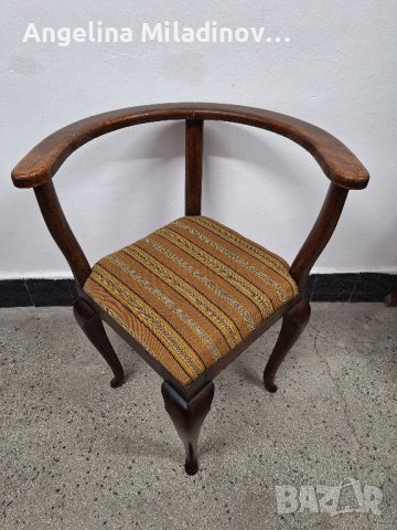 античен стол с извит гръб , снимка 3 - Столове - 44263119
