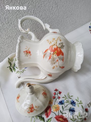 Старинен чайник Johann Seltmann , снимка 4 - Антикварни и старинни предмети - 44449623