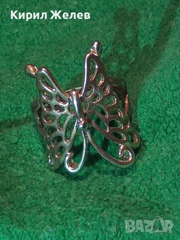 ФИГУРАЛЕН АЖУРЕН СРЕБЪРЕН АРТ ПРЪСТЕН - ПЕПЕРУДА ОКСИДИРАНО СРЕБРО 925 МАЙСТОРСКА ИЗРАБОТКА 28818, снимка 5 - Пръстени - 37252482