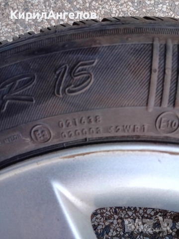продавам летни гуми 185-65-15 с алуминиеви джанти оригинални , снимка 2 - Гуми и джанти - 52670084