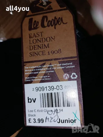 Нови детски ръкавици Lee Cooper , снимка 2 - Шапки, шалове и ръкавици - 47826502