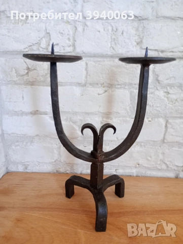 Стар свещник от ковано желязо колекция, снимка 13 - Декорация за дома - 50646667