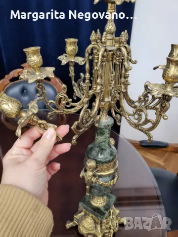 СВЕЩНИК СТИЛ ,,БАРОК'', снимка 4 - Антикварни и старинни предмети - 43104812