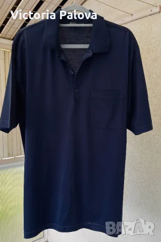 Тениска с яка ROLLINS CLASSIC двойно мерсеризиран памук, снимка 3 - Тениски - 49916742