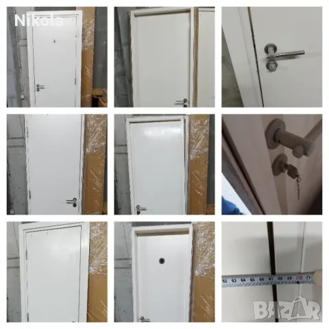 Врати интериорни високи с каси от MDF Бели използвани, снимка 2 - Интериорни врати - 49008553