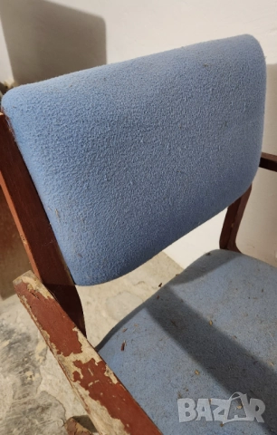 Ретро дървен стол с подлакътници за реставрация, снимка 5 - Столове - 52665017