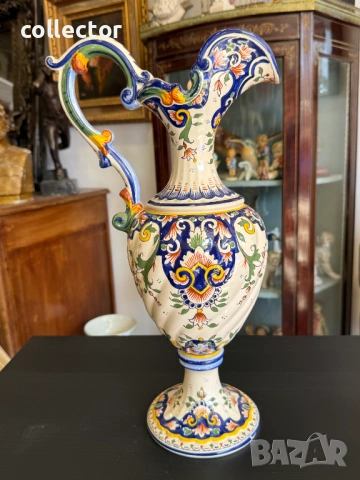 Френска порцеланова кана. №7972, снимка 4 - Антикварни и старинни предмети - 53897966