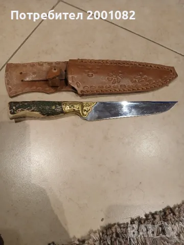 Нов нож, еленов рог, снимка 2 - Ножове - 48086519