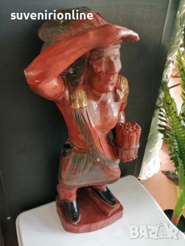 Стара статуетка индианец , снимка 4 - Статуетки - 40195546
