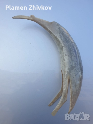 птица от естествен рог - жерав, снимка 8 - Антикварни и старинни предмети - 52522287