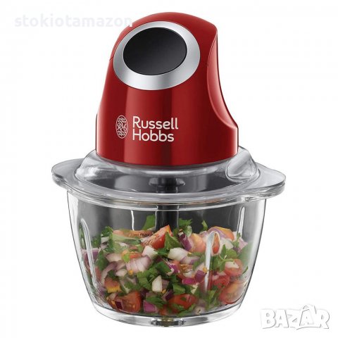 Чопър Russell Hobbs Desire 24660-56, 200W, Стъклен съд 0.5 л, Червен, снимка 1