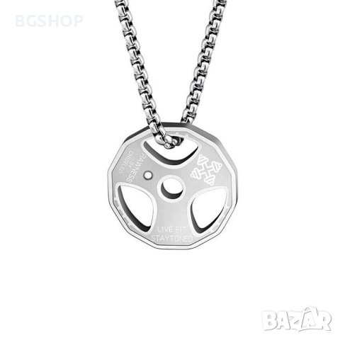 Фитнес колие диск с тежести - Silver