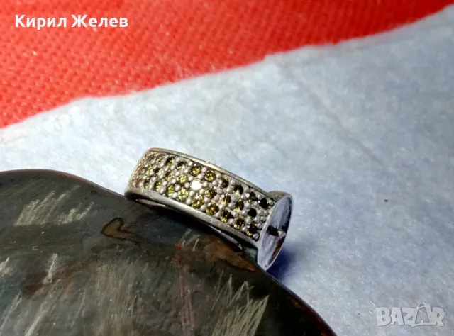 THOMAS SABO БУТИКОВ СРЕБЪРЕН ПРЪСТЕН СРЕБРО 925 с КАМЪНИ ОЛИВИН / ПЕРИДОТ и ГНЕЗДО За ПЕРЛА 50197, снимка 3 - Пръстени - 49886674