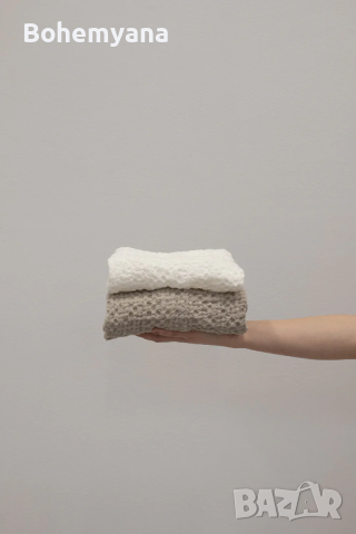 Xeraliving Beda ленена кърпа за ръце – мръсно бяло, снимка 2 - Хавлиени кърпи - 44747406