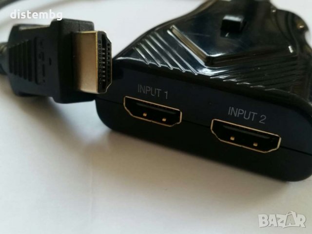 VIVANCO 47/80 05 HDMI превключвател 2/1 (ръчен HDMI превключвател, 2 входа, 1 изход), снимка 1 - Кабели и адаптери - 33848058