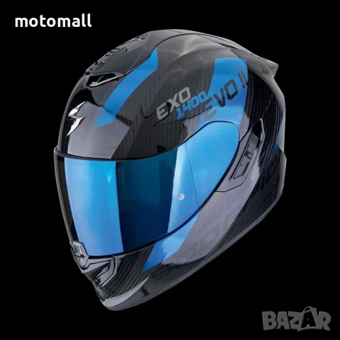 Каска Scorpion Exo-1400 Evo II Carbon Air Platted, снимка 3 - Аксесоари и консумативи - 53888111