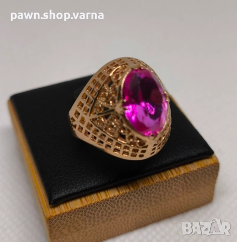 Винтидж златен пръстен – съветско злато, 583, снимка 4 - Пръстени - 52307970