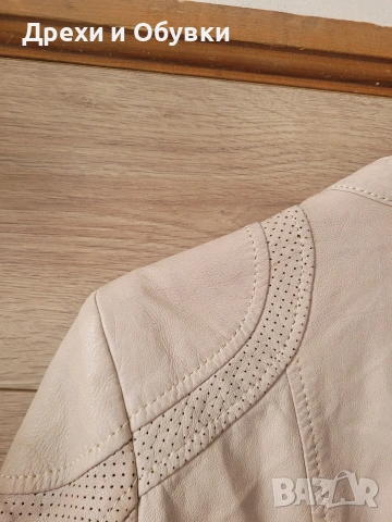 Бежово яке естествена кожа Gipsy , снимка 4 - Якета - 54095697