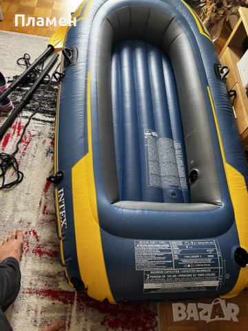 лодкa надуваемa  INTEX Challenger 2  к-т с помпа и гребла риболов, снимка 6 - Водни спортове - 40500513