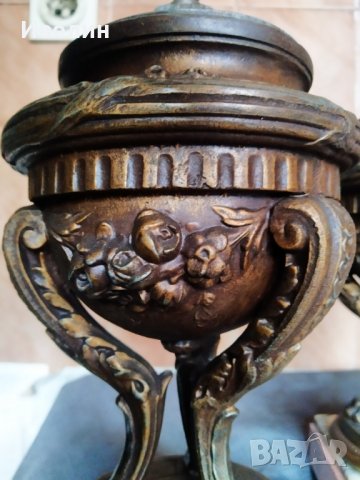 две барокови декорации за каминен часовник, снимка 4 - Антикварни и старинни предмети - 30039390