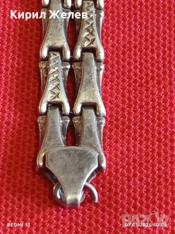 Сребърна гривна плетка тип Лисича опашка елегантен стилен дизайн 52394, снимка 3 - Гривни - 53016057