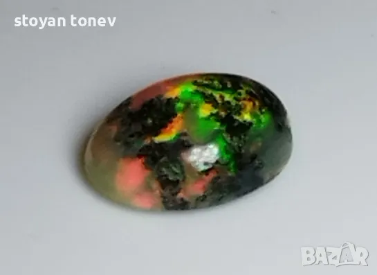 Опал с ярки неонови цветове - 1.68кт.! Нетретиран! Сертификат!, снимка 17 - Други - 49734535