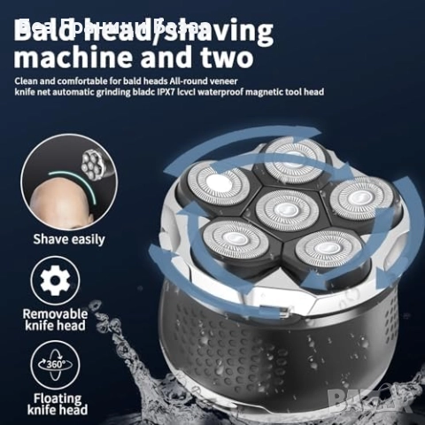 Нова Електрическа самобръсначка HIENA PRO 6D IPX7 с LED дисплей за мъж, снимка 2 - Електрически самобръсначки - 52772551