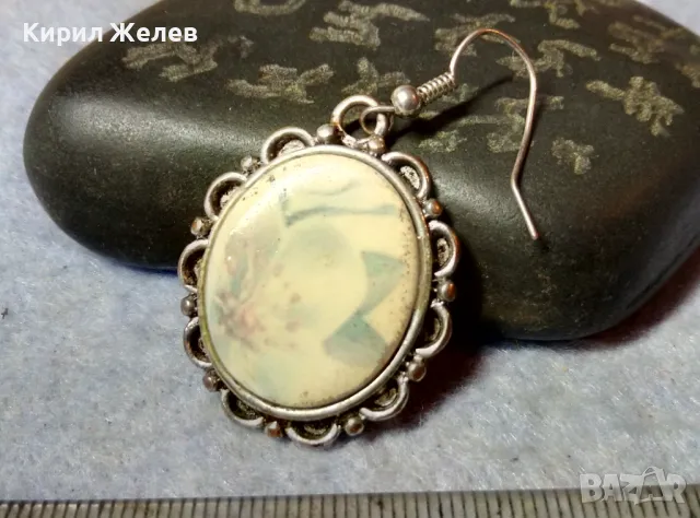 ШАРМАНТНА СРЕБРИСТА БОХО СТИЛ ВИНТИДЖ ОБЕЦА ПОДХОДЯЩА и За АРТ ВИСУЛКА / МЕДАЛЬОН 48809, снимка 3 - Обеци - 48842334