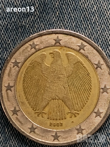 1 евро 2002 А нецентрирана , снимка 2 - Нумизматика и бонистика - 53970634