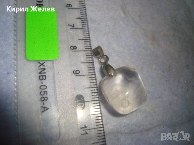 АРТ ДЕКО СКЪПОЦЕНЕН МЕДАЛЬОН - НАТУРАЛЕН ПЛАНИНСКИ КРИСТАЛ КВАРЦ 27905, снимка 3 - Колиета, медальони, синджири - 37128023