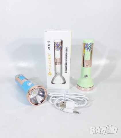  Акумулаторен фенер + запалка USB с мощна батерия , снимка 1 - Къмпинг осветление - 29899416