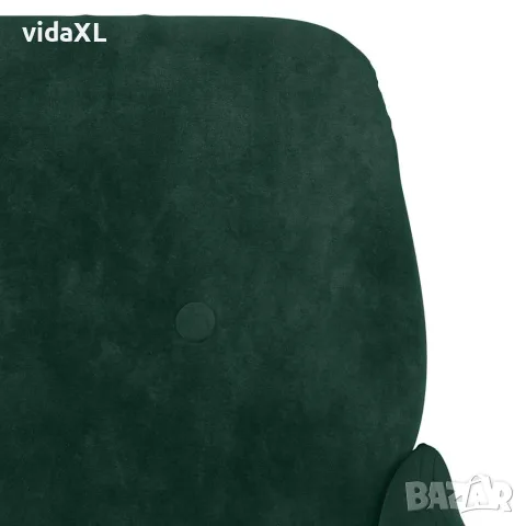 vidaXL Пейка, тъмнозелена, 108x79x79 см, кадифе, снимка 6 - Дивани и мека мебел - 56147272