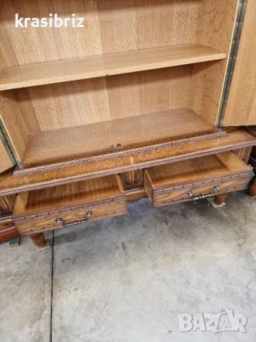 Масивен Шкаф с Дърворезба- внос от Германия! , снимка 4 - Шкафове - 50187920